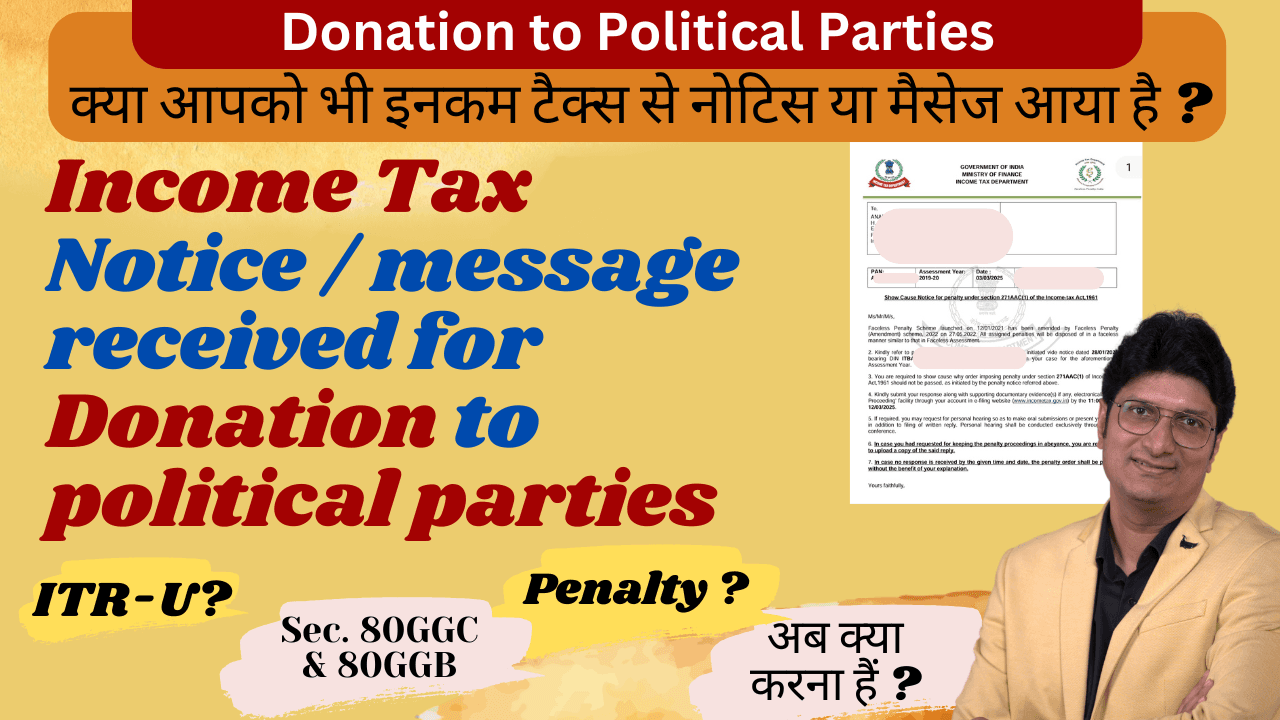 Income Tax Department Targets Questionable Political Donations: Key Insights for Donors