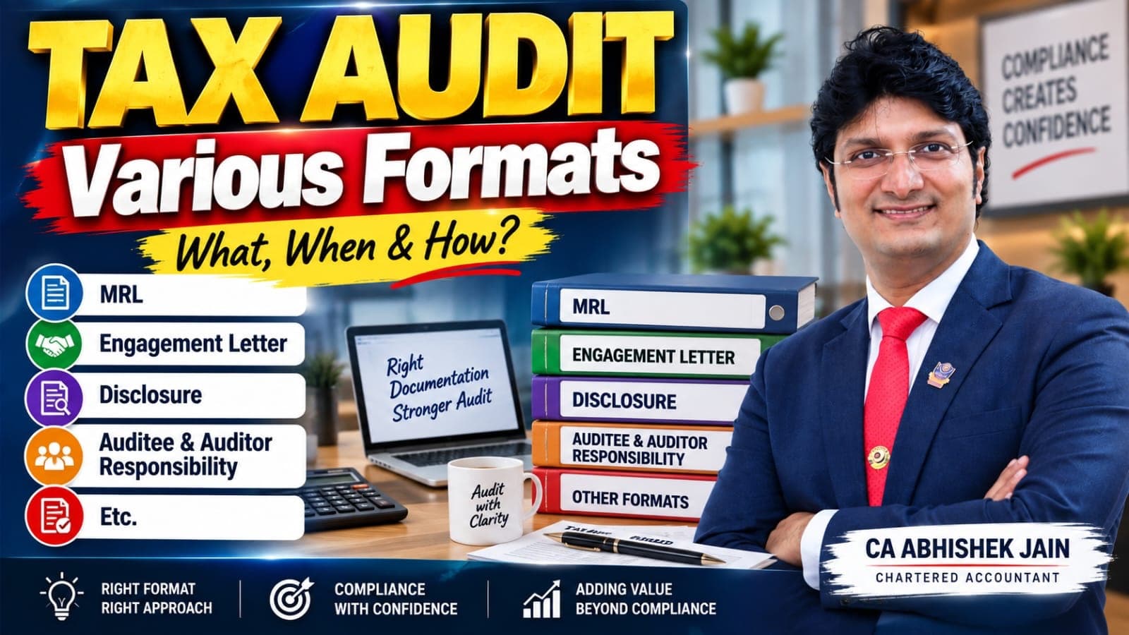 Tax Audit Various Formats: What, When & How? CA Abhishek Jain, Chartered Accountant